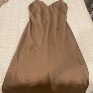 Boohoo Gold slip dress with tags